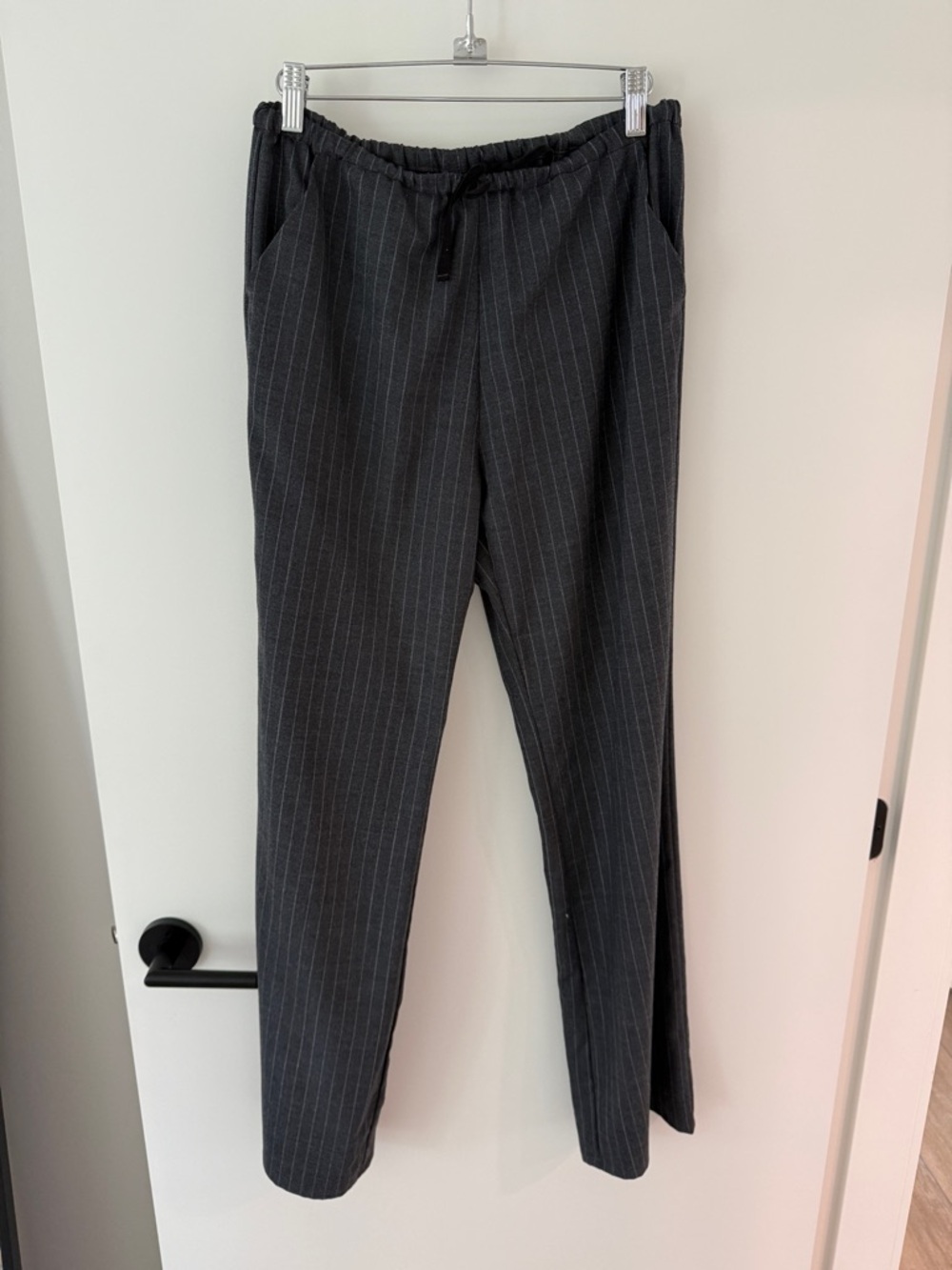 A Bronze Age Street Pants - wool blend grey pinstripe - Picture 3 of 5